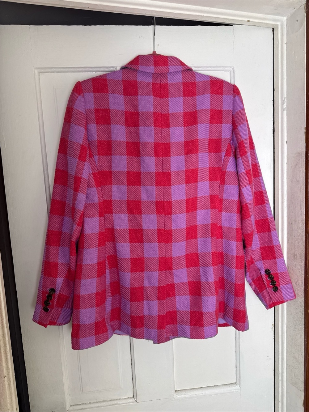 Ann Taylor Blogger Pink and Lavender Checked Blazer size 8 - Picture 12 of 12